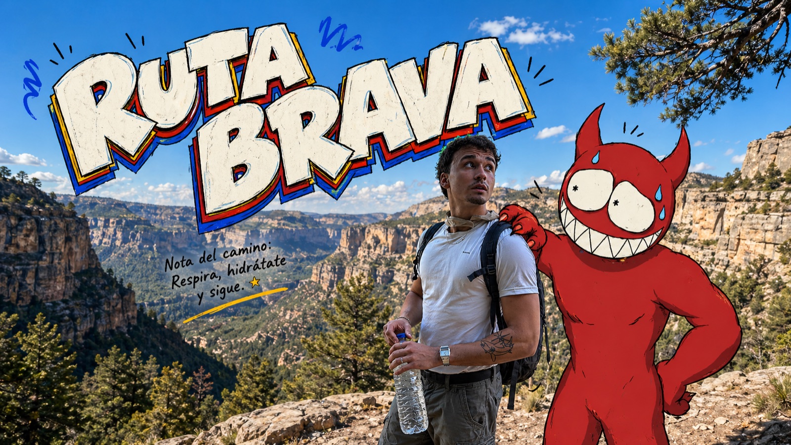 Mountain Trail Monster Doodle Poster Style preview